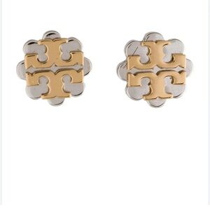 Elegant Gold and Silver Stud Earrings